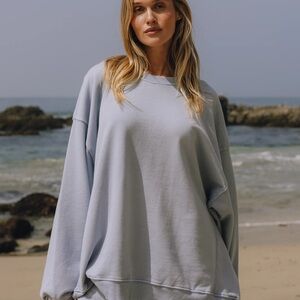 Light Blue Oversized Sweatshirt